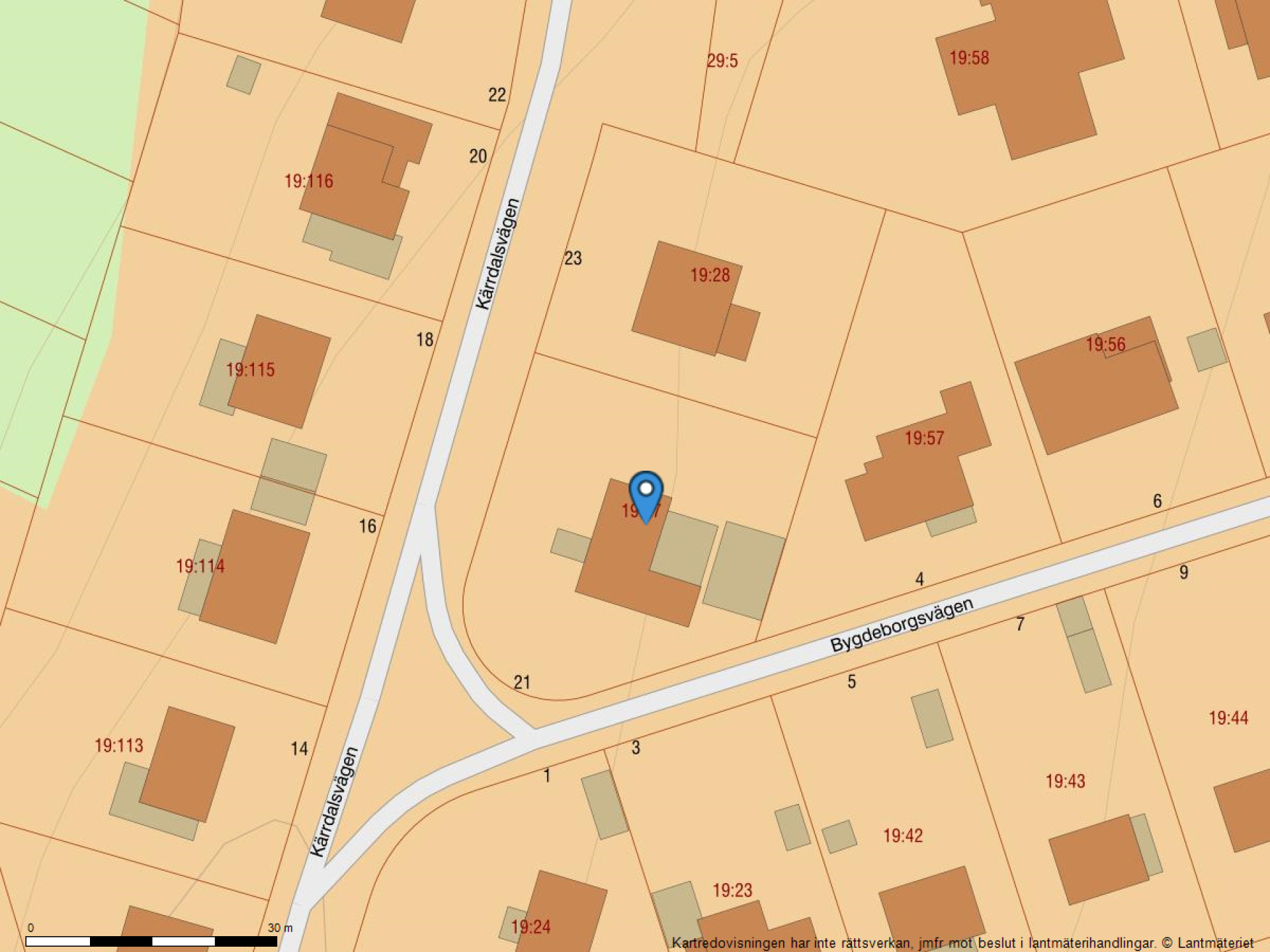 Fastighetskarta Bygdeborgsvägen 2-49