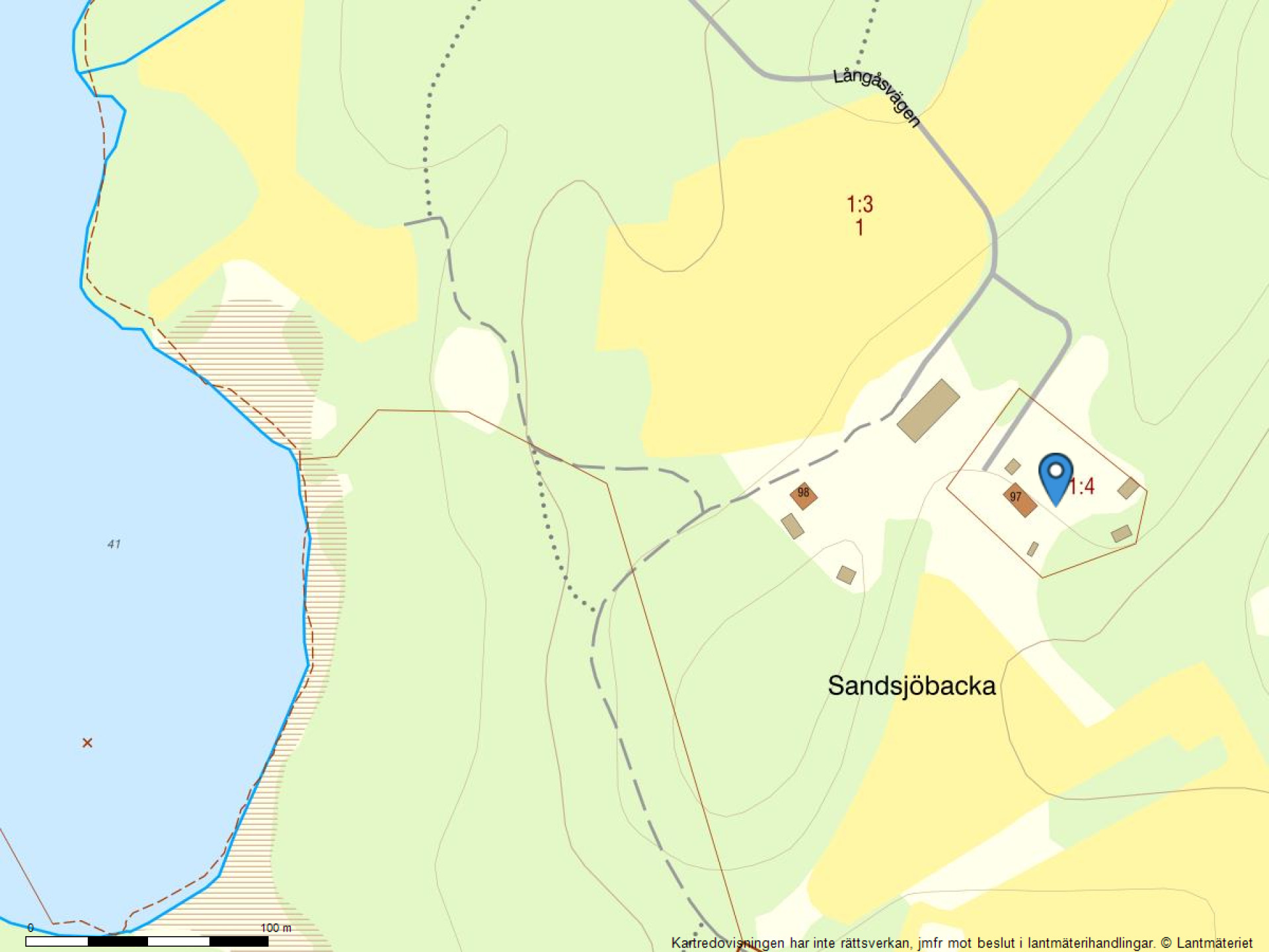 Fastighetskarta Långåsvägen 97-27
