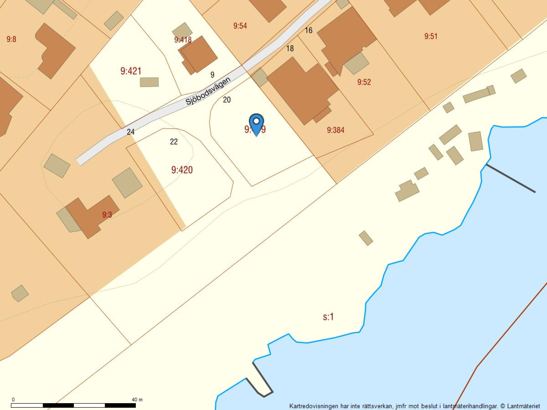 Fastighetskarta Sjöbodsvägen 20-6