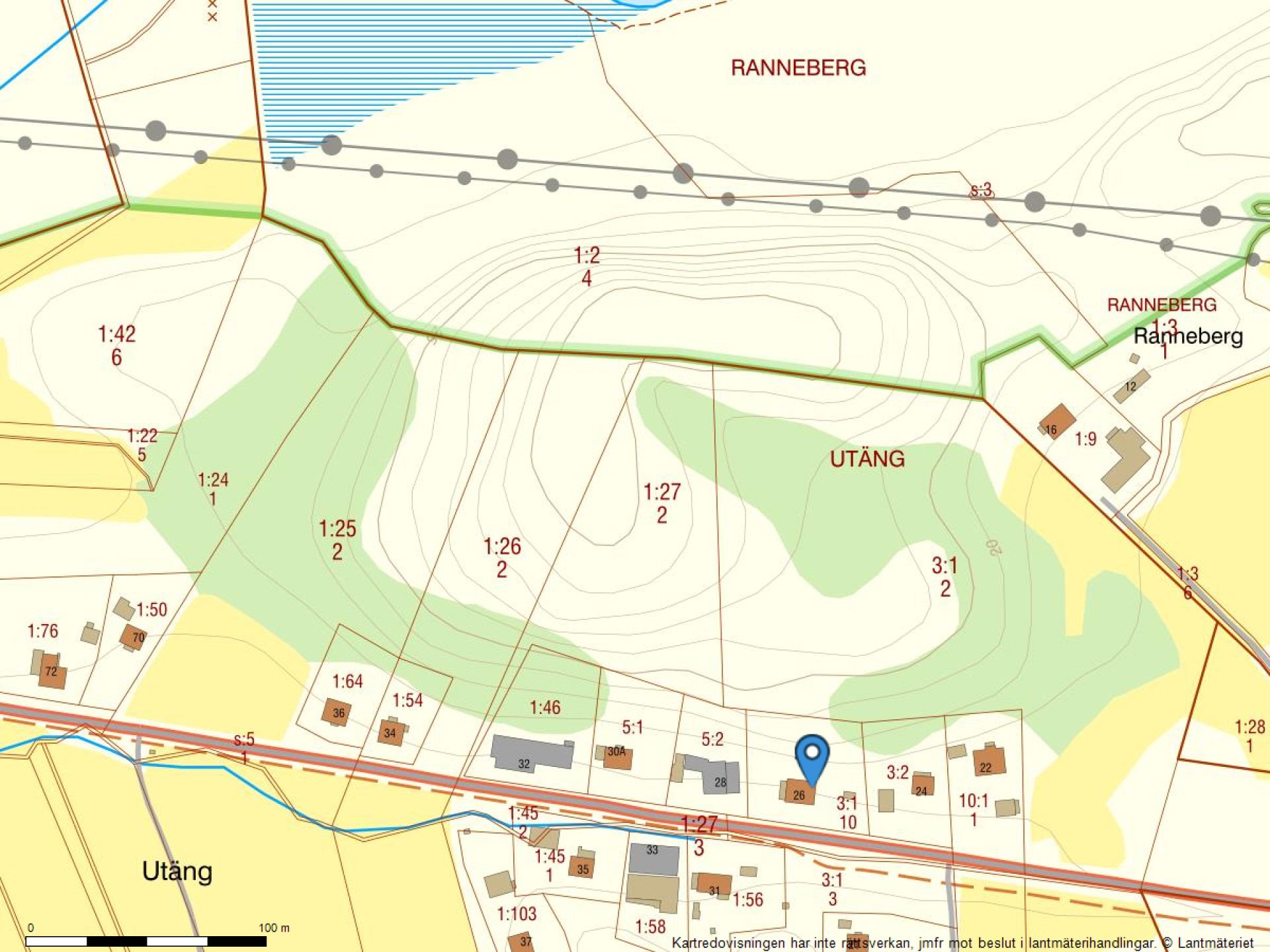 Fastighetskarta Utäng 26-56