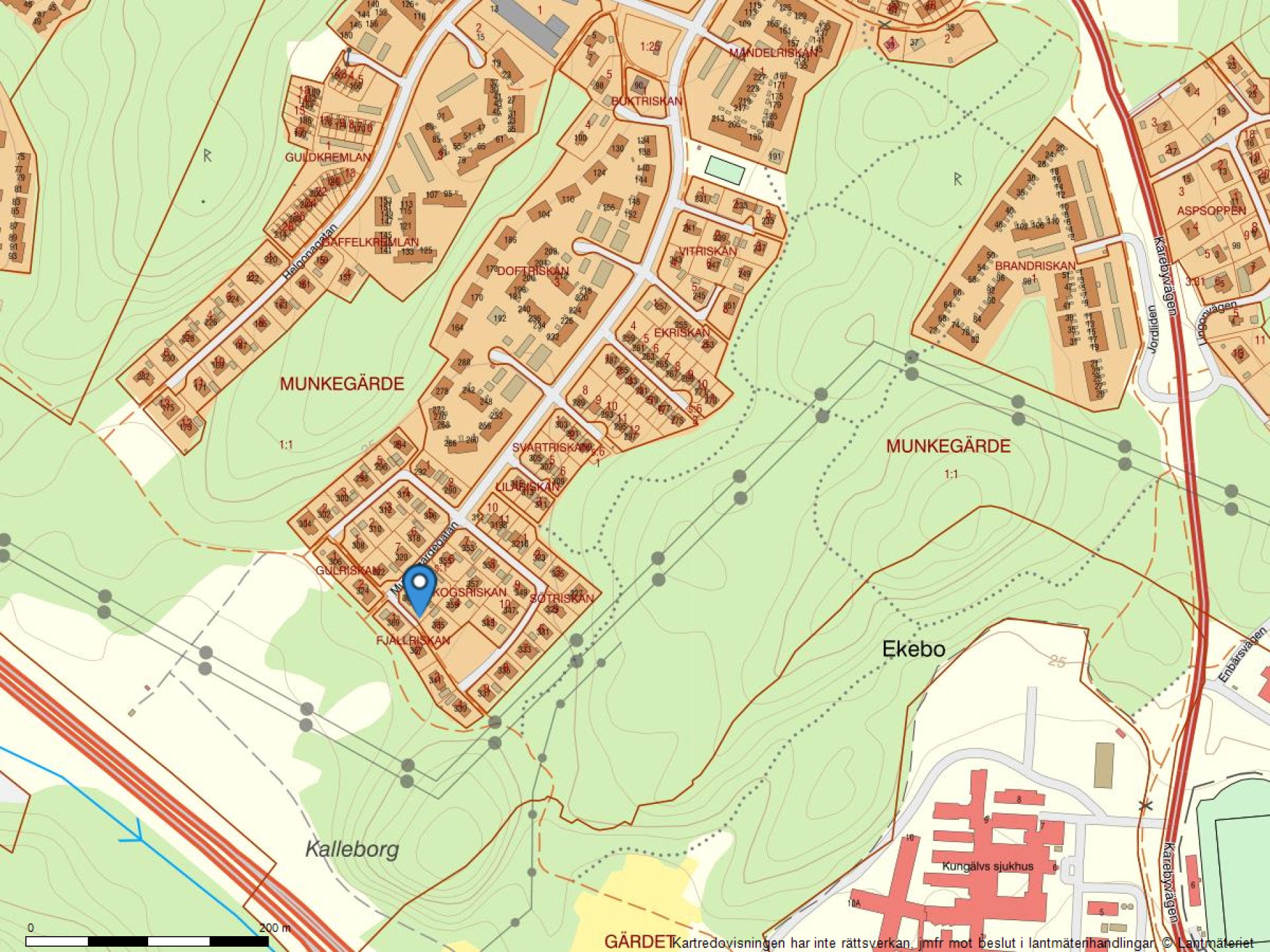 Fastighetskarta Munkegärdegatan 363-42