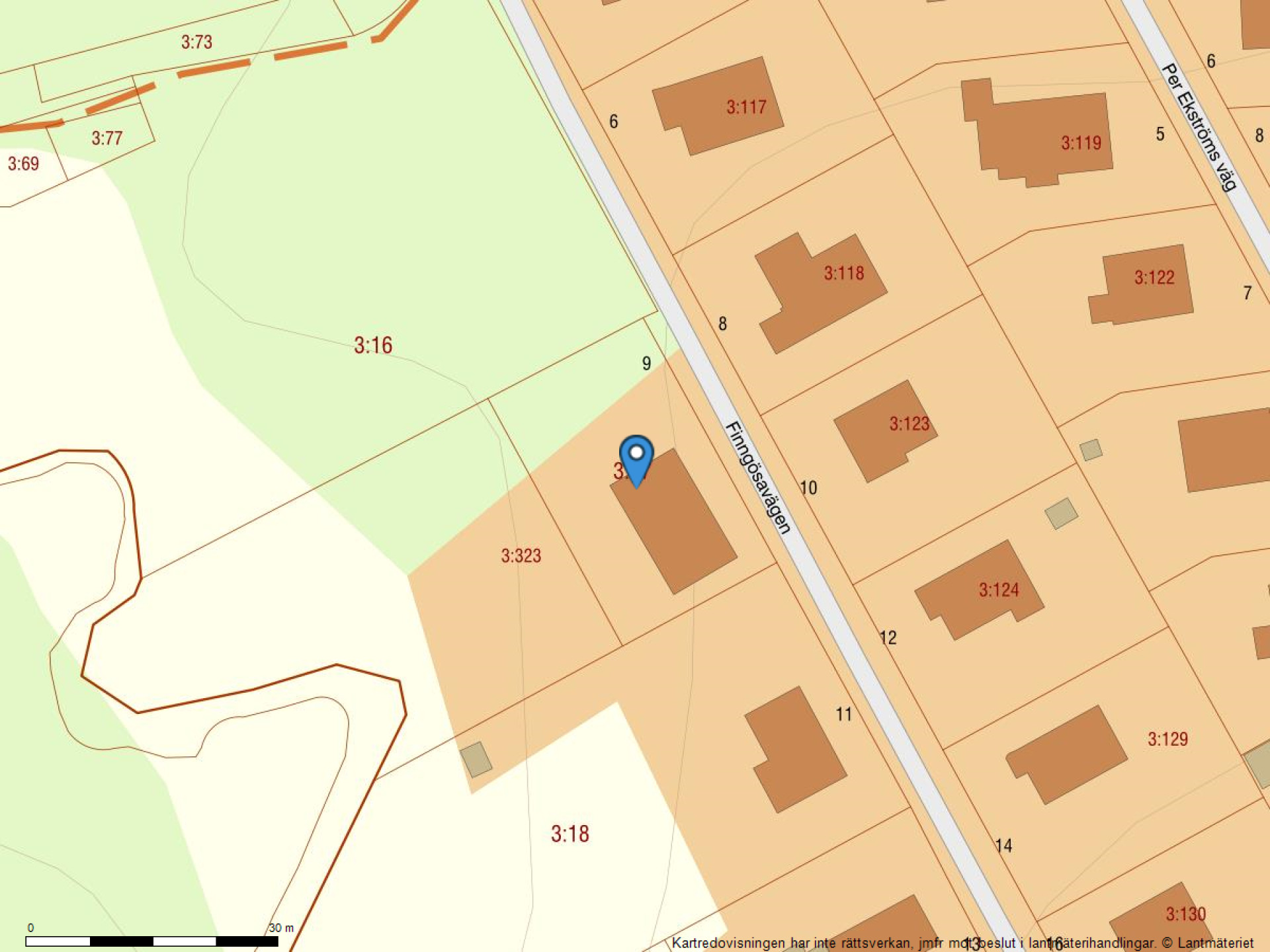Fastighetskarta Finngösavägen 9-53