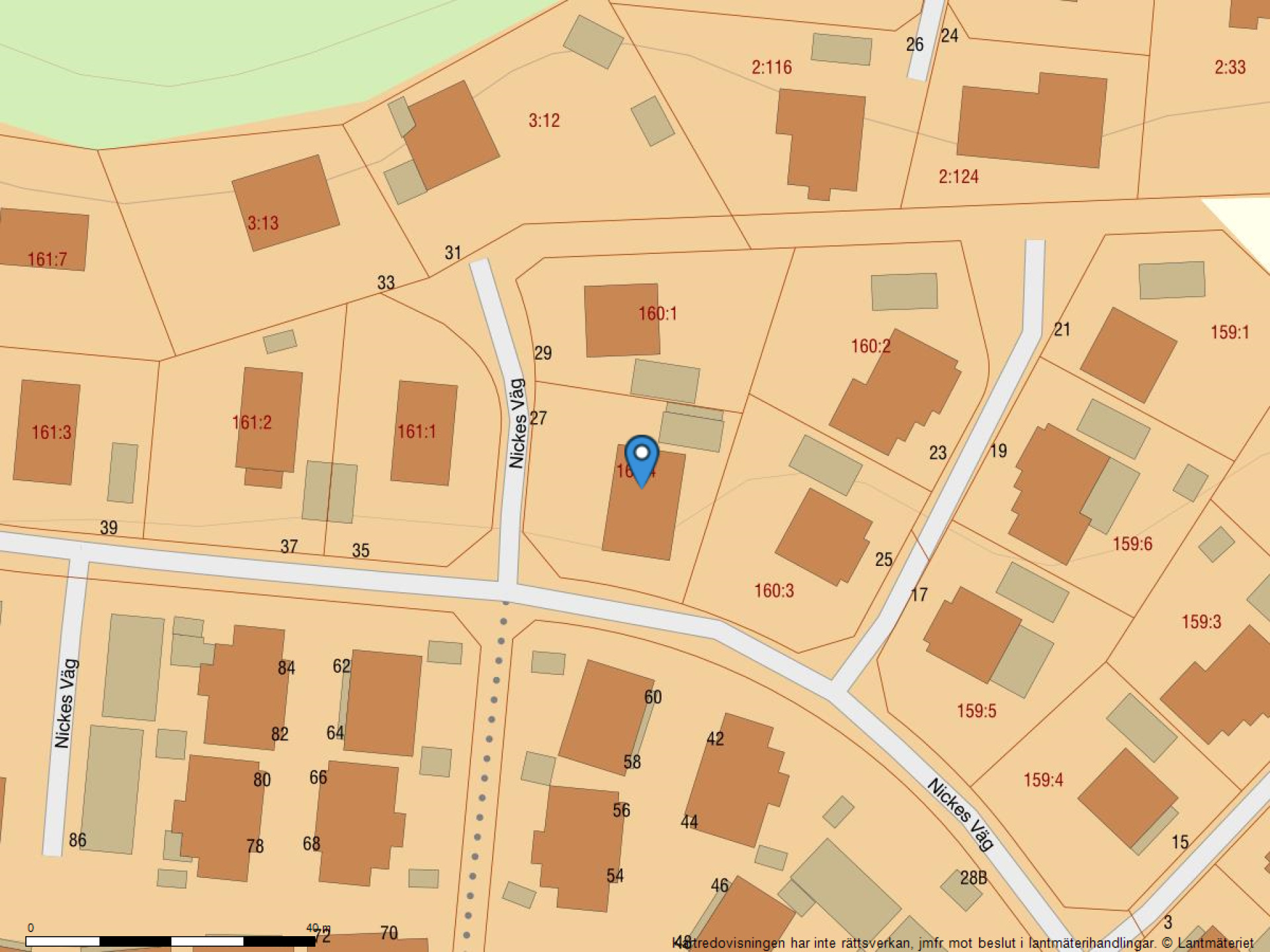 Fastighetskarta Nickes väg 27-1