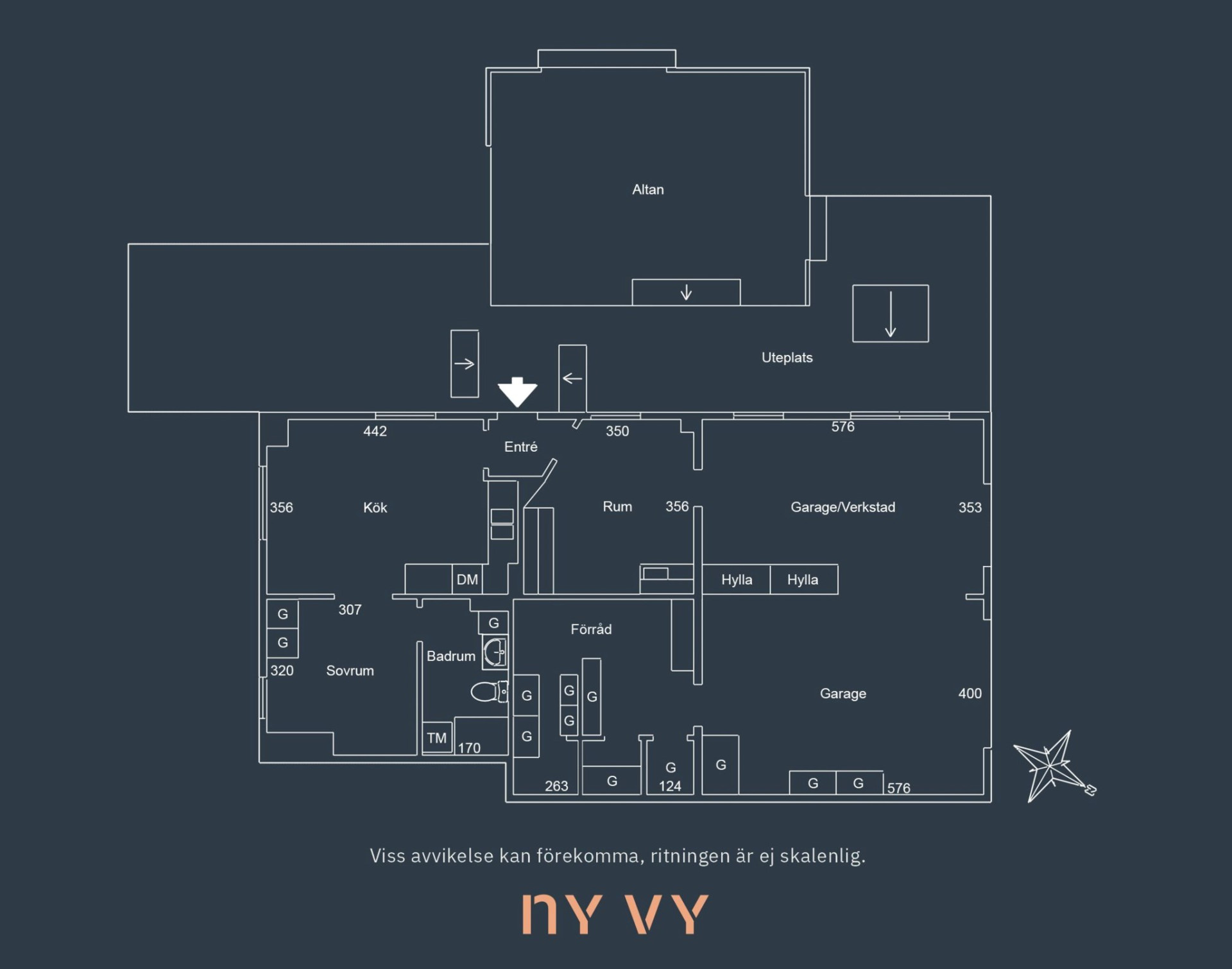 Nedre plan & garage Finngösavägen 9-52