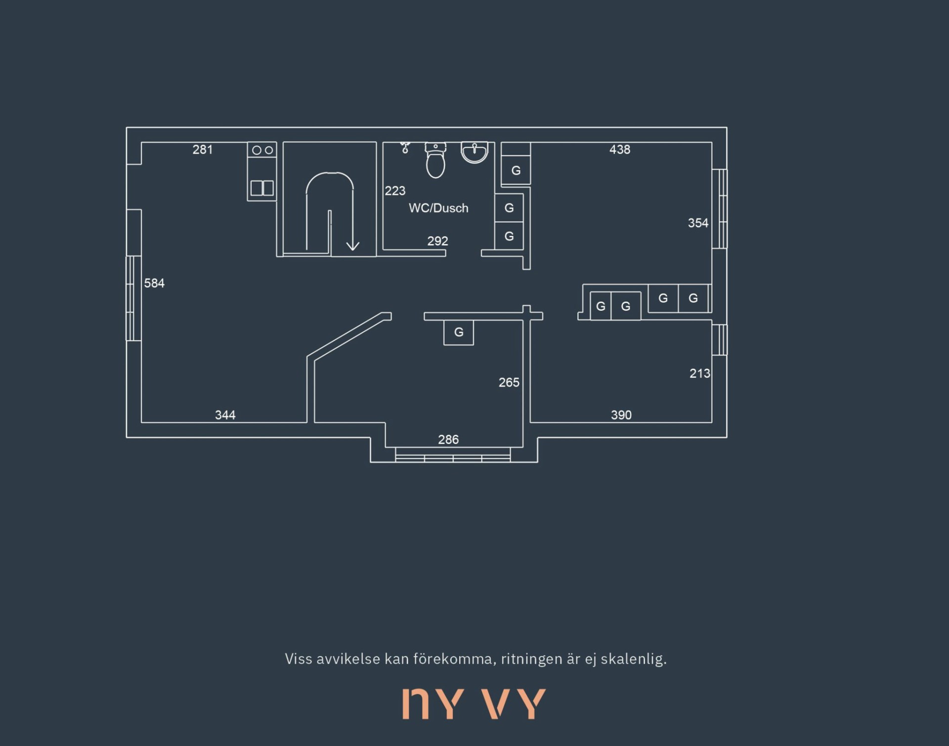 Planritning, vån 3 Lilla Sörikringsvägen 9-41
