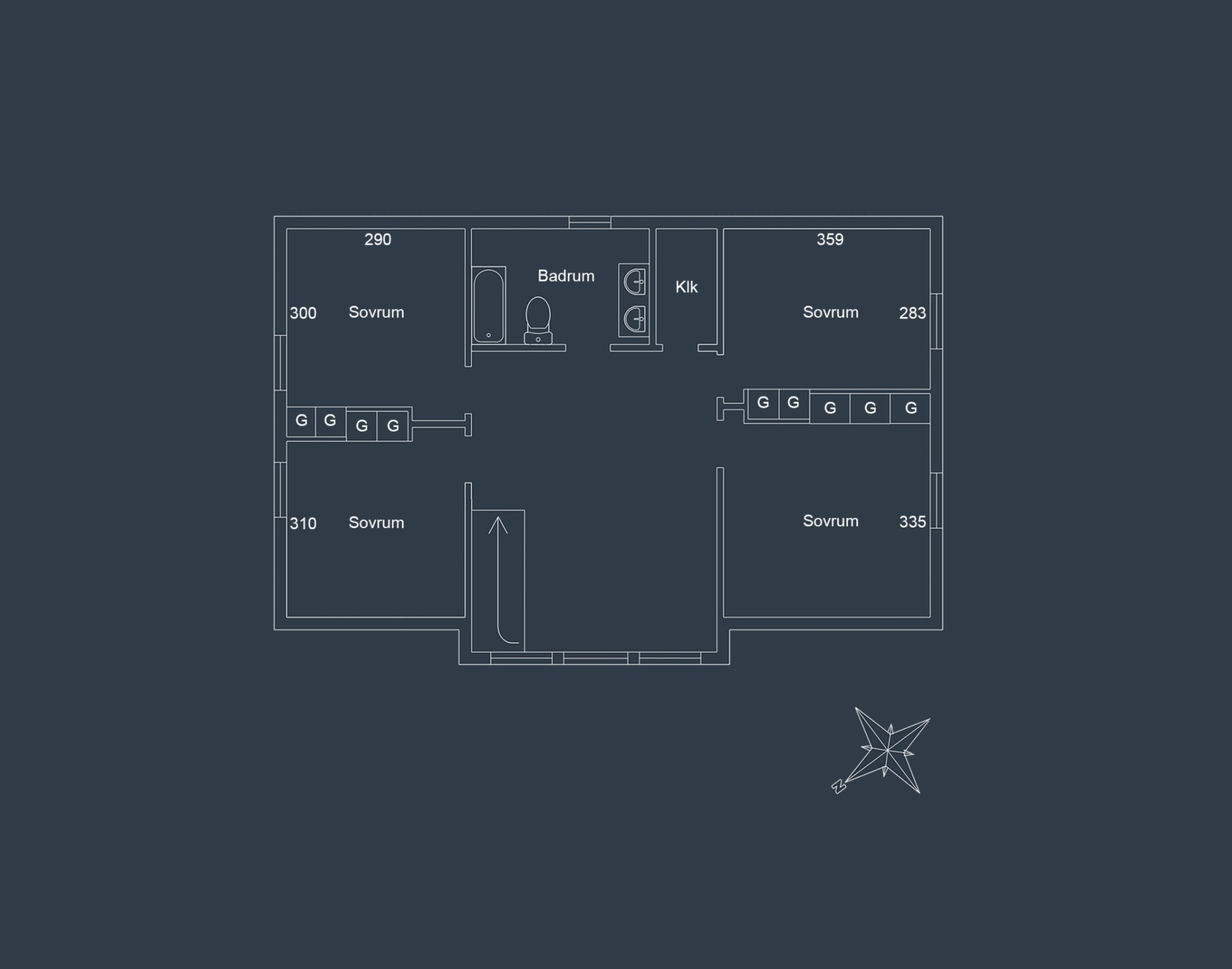 Övre plan Munkegärdegatan 363-10